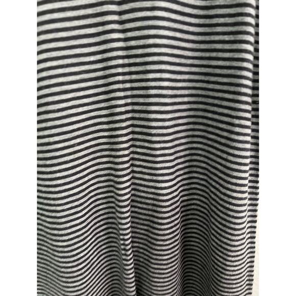 Eileen Fisher Tunic Top L Gray Black Stripe Knit Merino Wool Lightweight Sweater - Picture 4 of 9